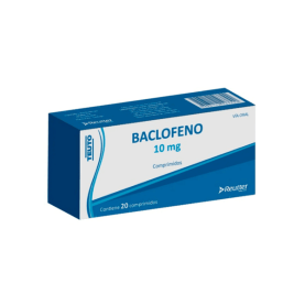 BACLOFENO COM 10 MG X 20...