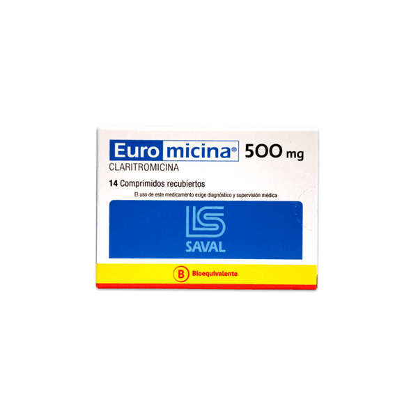 EUROMICINA 500 MG X 20 COMPRIMIDOS