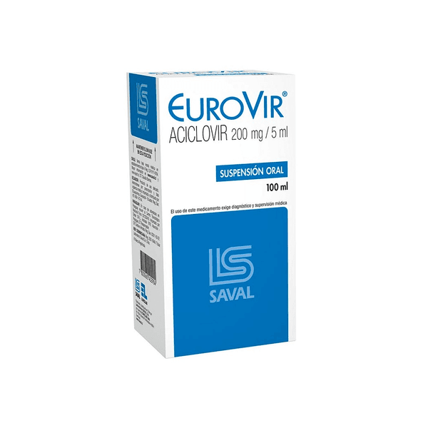 Eurovir Suspensión Oral 200 mg/ 5ml x 100 ml