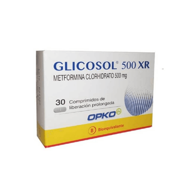 GLICOSOL XR 500 MG X 30 COMPRIMIDOS