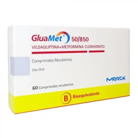 GLUAMET COM 50MG / 850 MG X 60