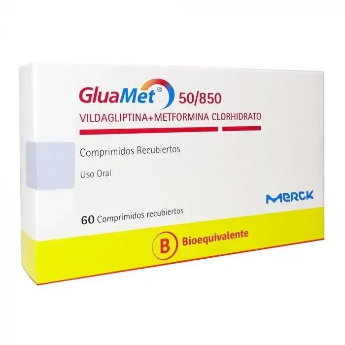 GLUAMET  50MG / 850 MG X 60 COMPRIMIDOS