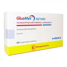 GLUAMET  50MG /1000 MG  X 60 COMPRIMIDOS
