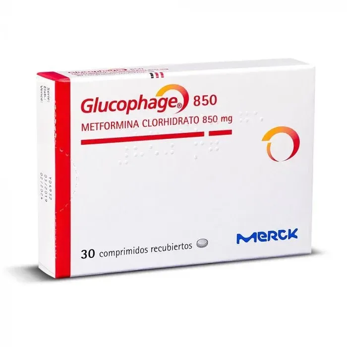 GLUCOPHAGE 850 MG X 30 COMPRIMIDOS