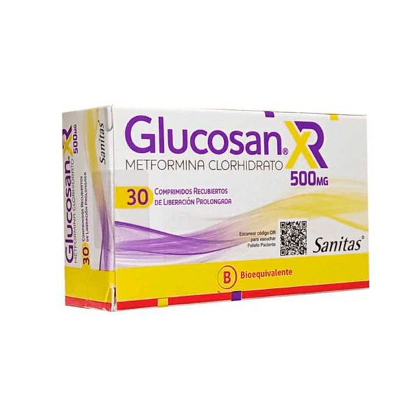 GLUCOSAN XR COM 500 MG X 30