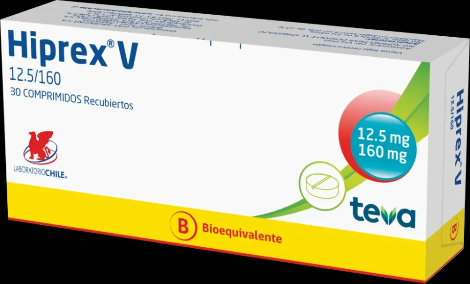 HIPREX V  12,5/160 MG X 30 COMPRIMIDOS