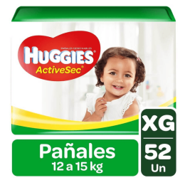 HUGGIES ACTIVE SEC XG X 52 UND