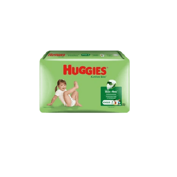 PAÑALES HUGGIES ACTIVE SEC XXG PANAL X 12 UND