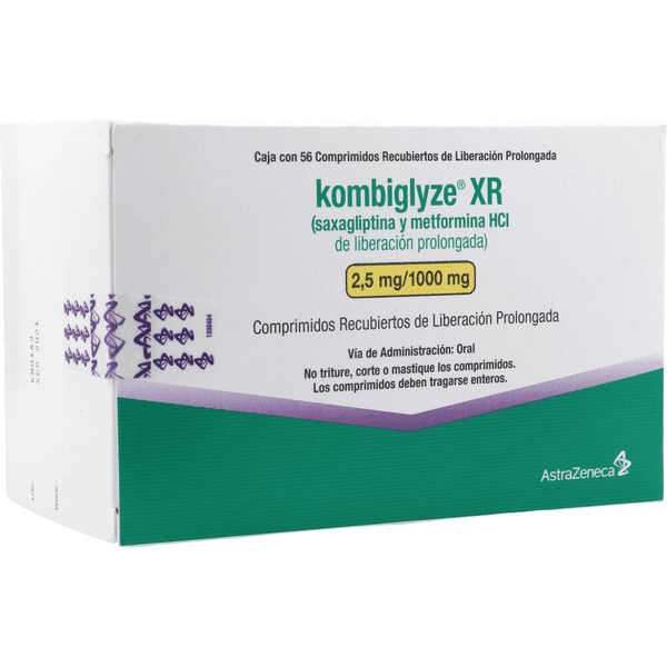 KOMBIGLYZE XR COM 2,5/1000 MG X 56