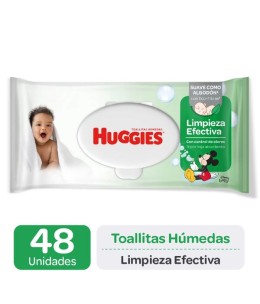 Huggies toallitas húmedas limpieza efectiva x 48