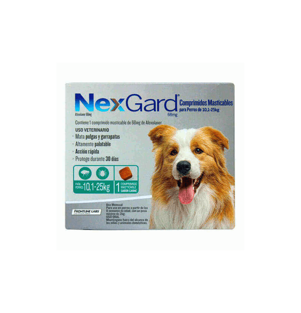 NEXGARD 10-25 KG 68 MG X 1 UND