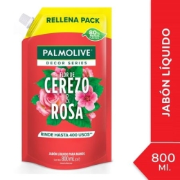 PALMOLIVE JABON FLOR DE CEREZO Y ROSA DP X 800 ML