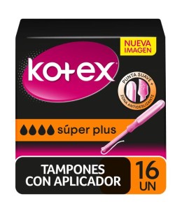 KOTEX TAMPON CON APLICADOR SUPER PLUS X 16