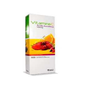 VITAMINA C 100 MG X 500 COM FRUTOS ROJOS