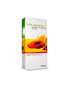 VITAMINA C 100 MG X 500 COM FRUTOS ROJOS