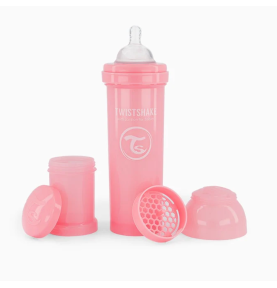 MAMADERA TWISTSHAKE ANTI COLICO X 330 ML ROSADO