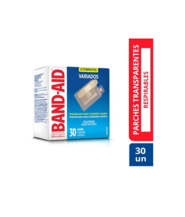 BAND-AID TRANSPARENTES VARIEDAD 30 UND