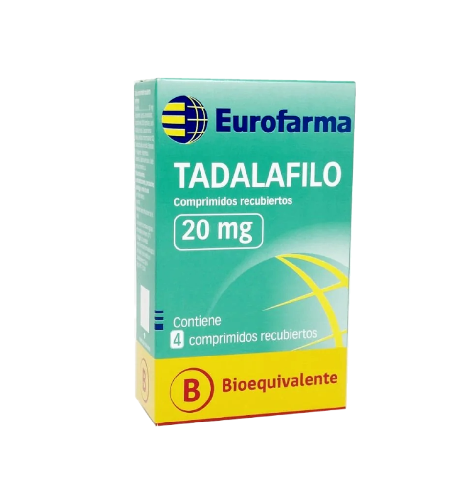 TADALAFILO COM 20 MG X 4 EUROFARMA