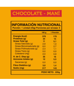 WILD PROTEIN CHOCOLATE MANÍ X 5 UNIDADES