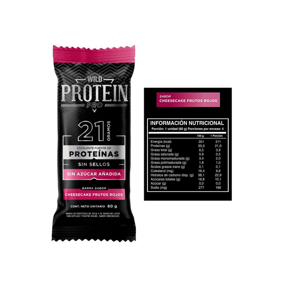 WILD PROTEIN PRO CHEESCAKE FRUTOS ROJOS X 1