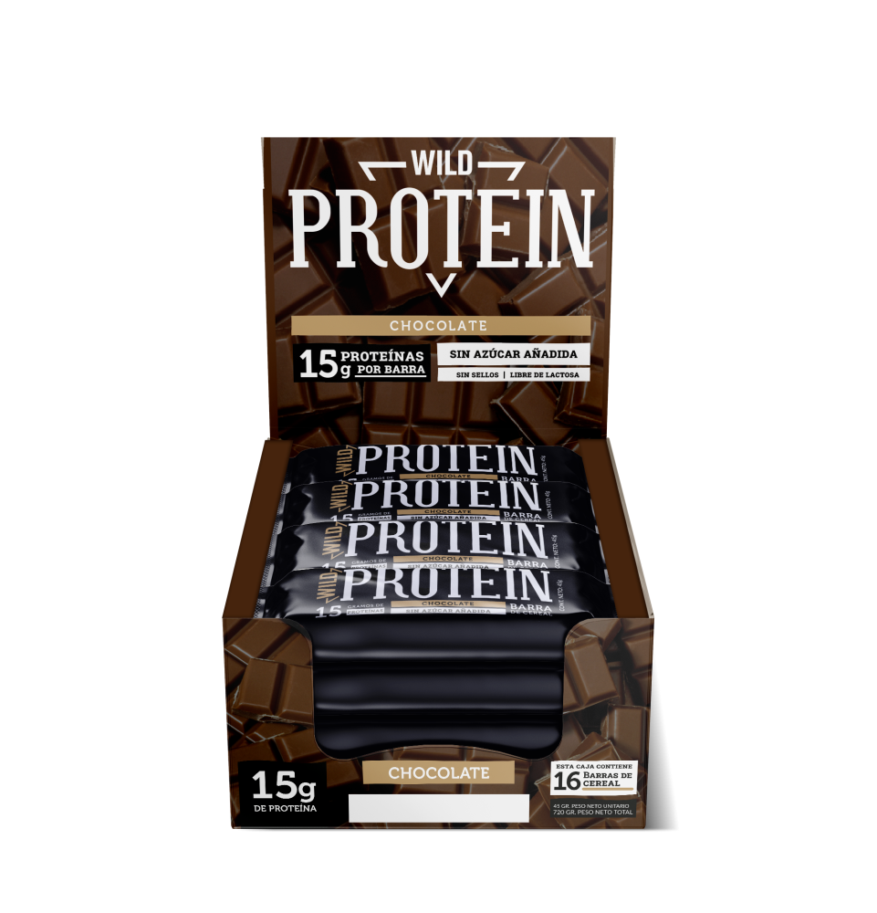 WILD PROTEIN CHOCOLATE X 16 BARRITAS