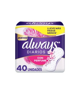 ALWAYS PROTECTOR DIARIO CON PERFUME X 40 UND