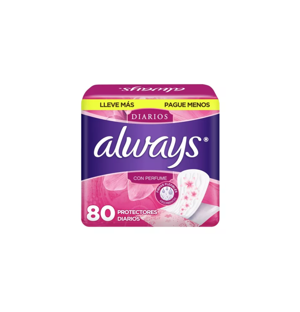 ALWAYS PROTECTOR DIARIO CON PERFUME X 80 UND