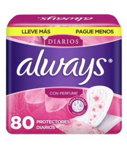 ALWAYS PROTECTOR DIARIO CON PERFUME X 80 UND