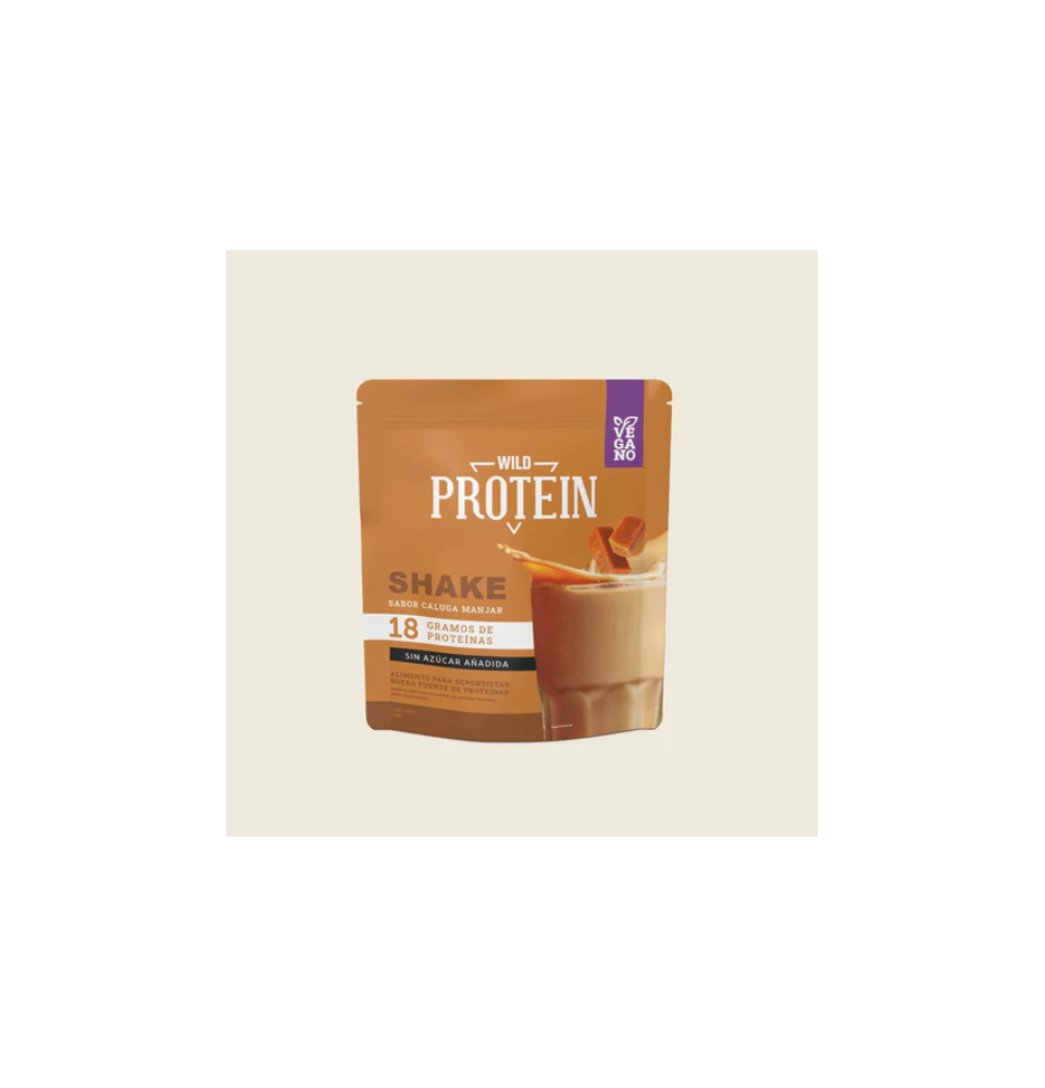 Wild protein Shake en polvo Vegano sabor Manjar 1 kg