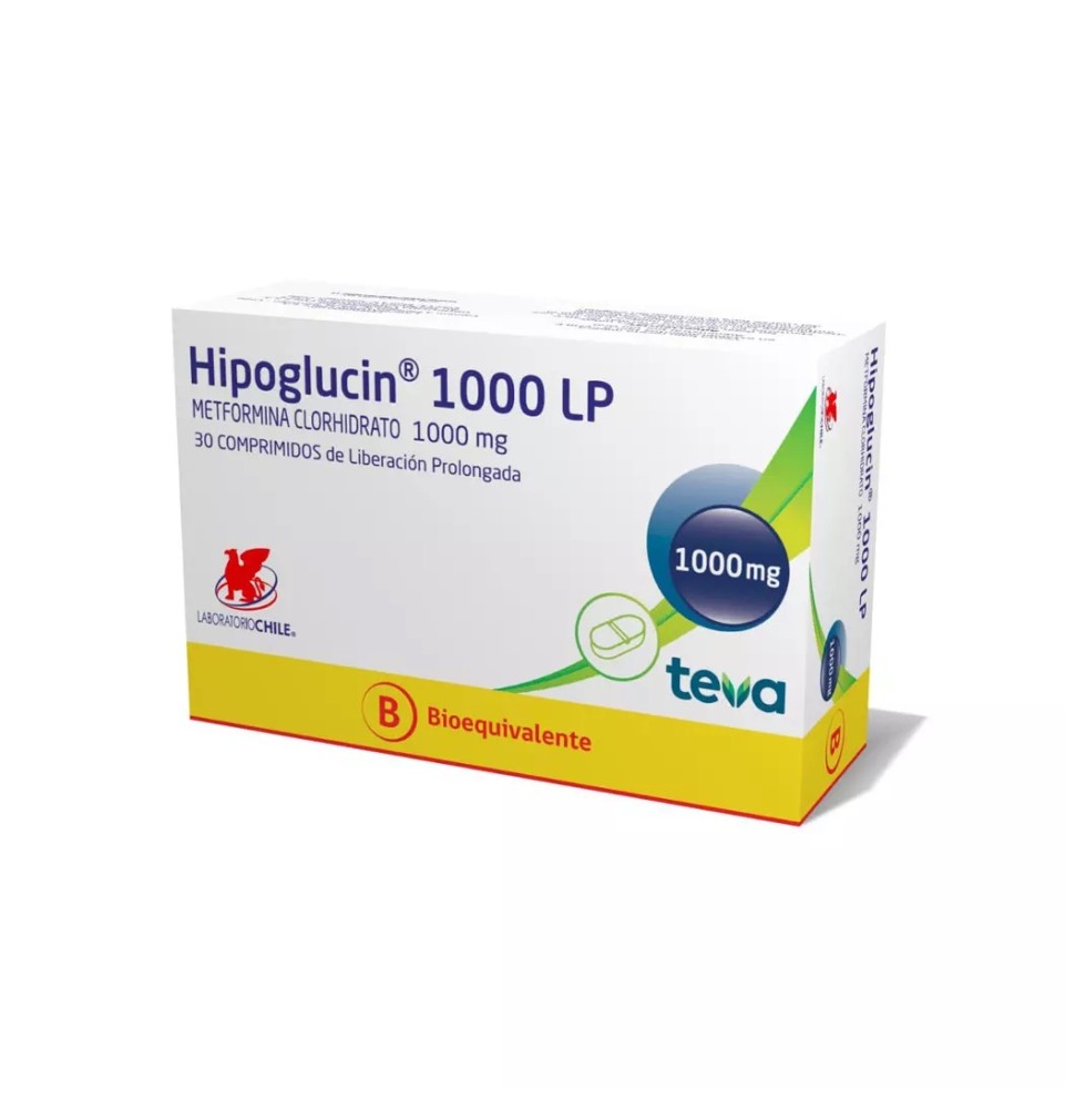 HIPOGLUCIN LP COM 1000 MG X 30