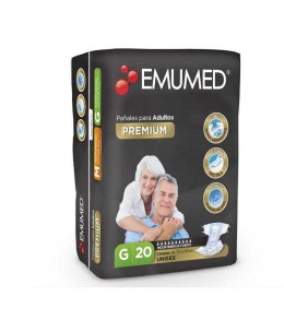 EMUMED PAÑAL ADULTO PREMIUM G X 20 UND