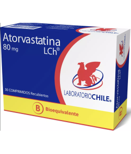 ATORVASTATINA 80 MG X 30 COMPRIMIDOS (BIOEQUIVALENTE)