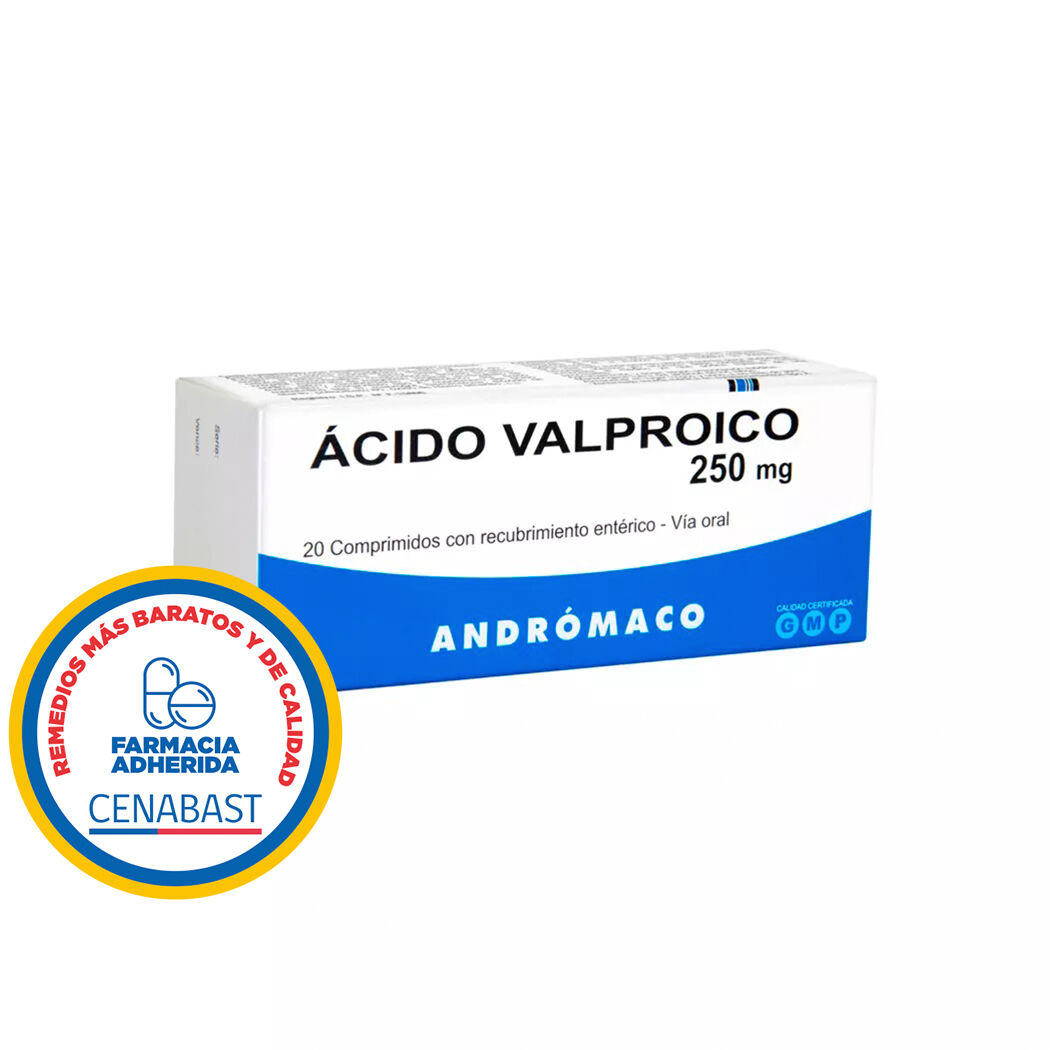 ACIDO VALPROICO COM 250 MG X 20 AND