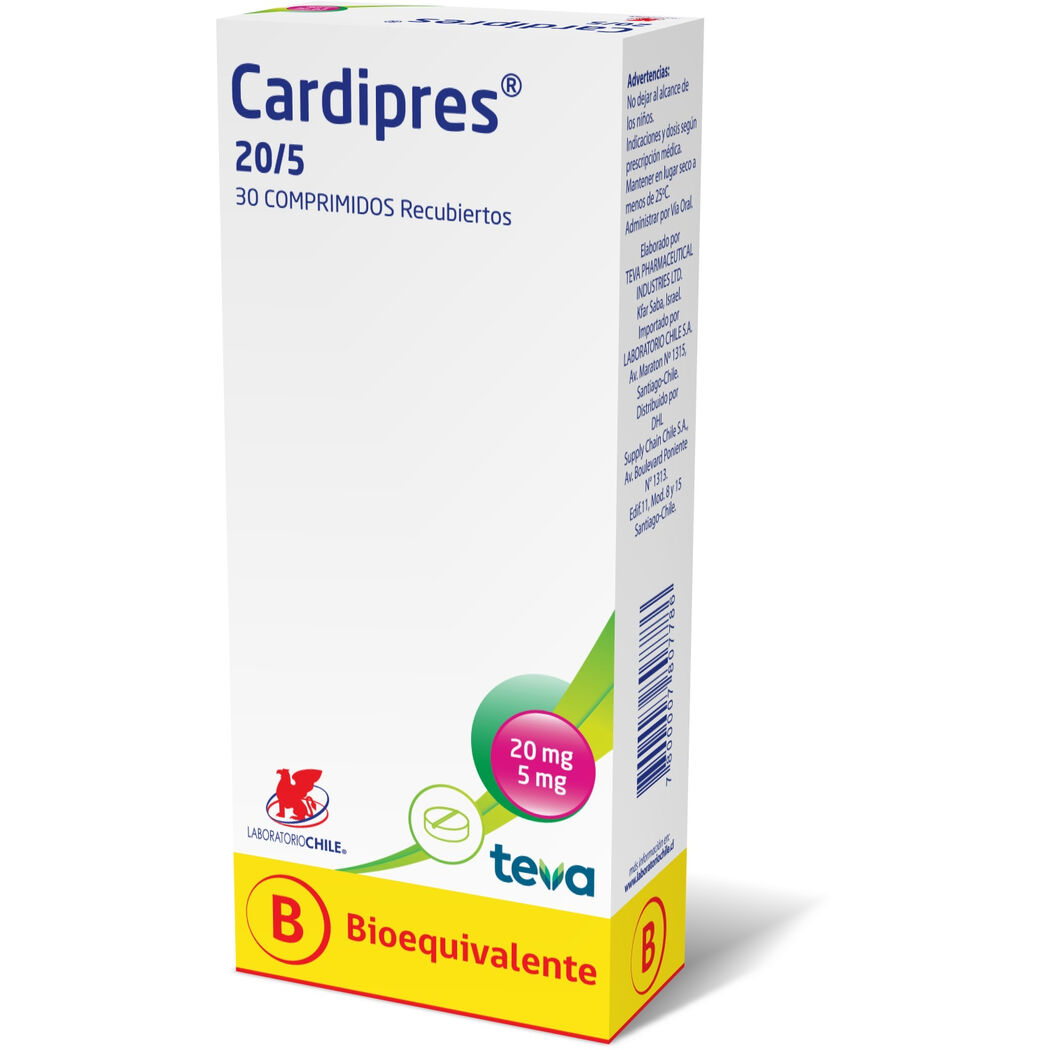 CARDIPRES COM 20/5 MG X 30