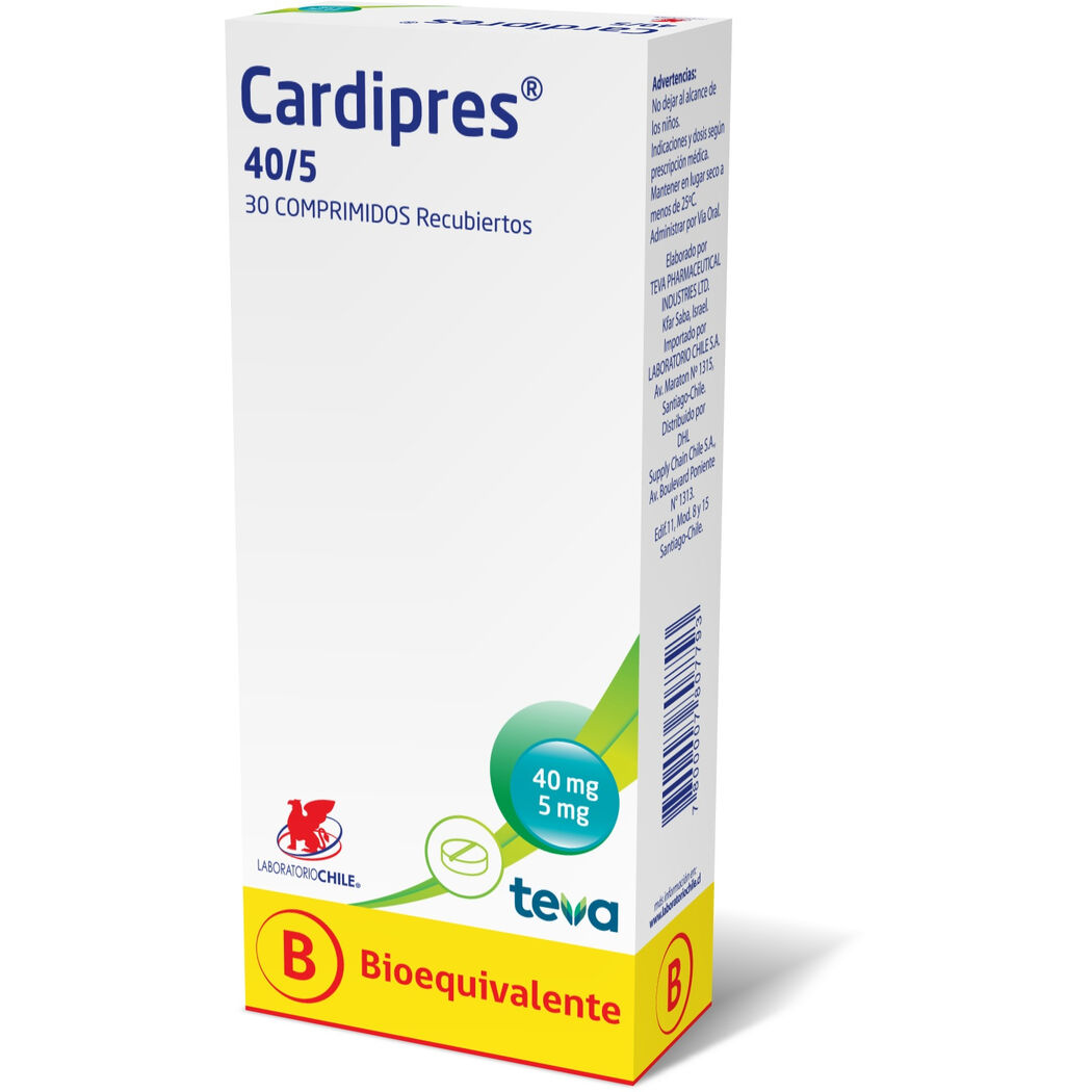 CARDIPRES  40/5 MG X 30 COMPRIMIDOS