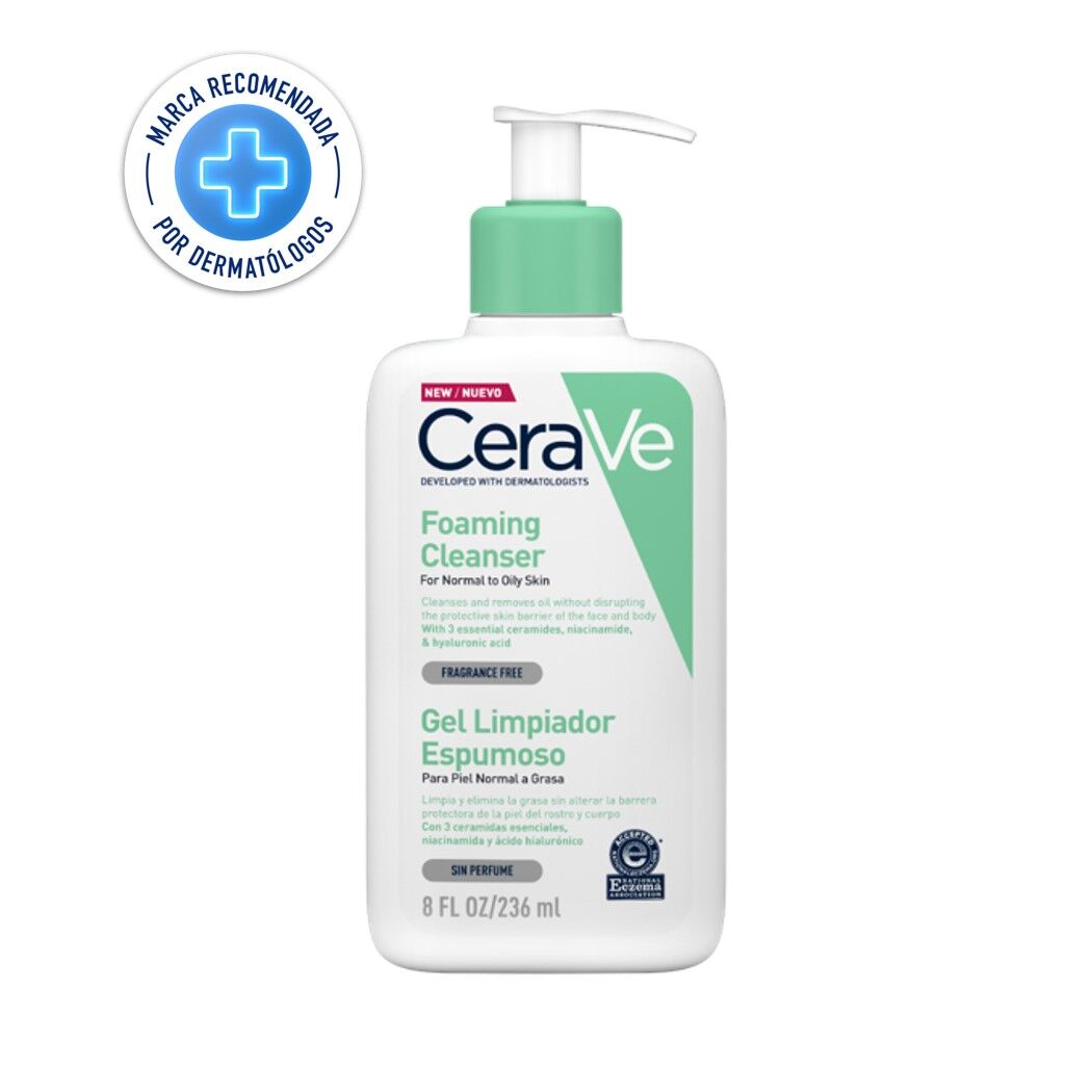 CERAVE GEL LIMPIADOR ESPUMOSO X 236 ML