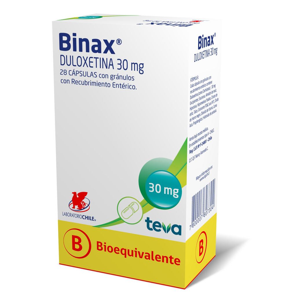 BINAX CAP 30 MG X 28 (BE) (DULOXETINA)