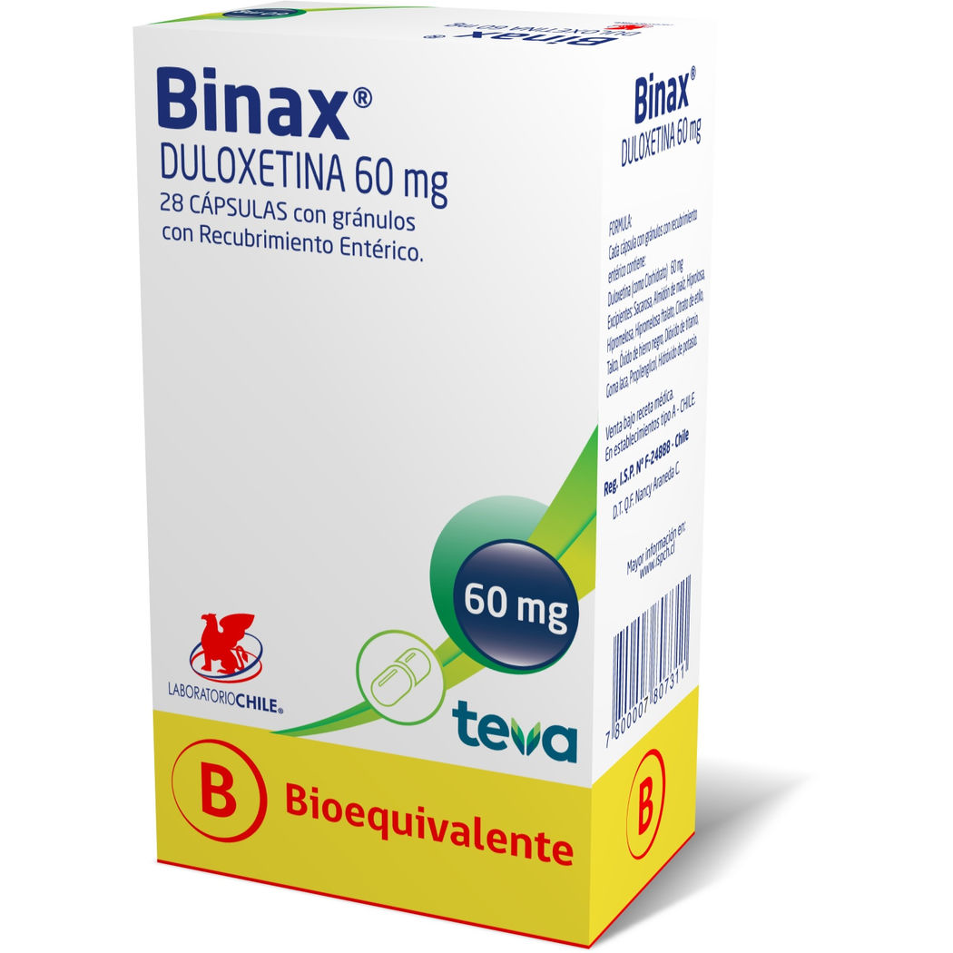 BINAX CAP 60 MG X 28 (BE) (DULOXETINA)