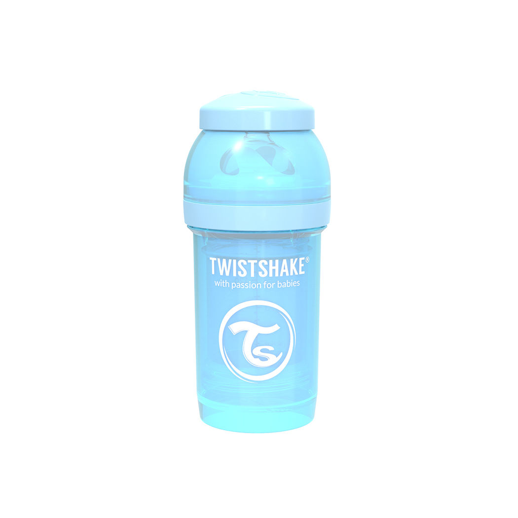 MAMADERA TWISTSHAKE ANTI COLICO X 180 ML AZUL PASTEL