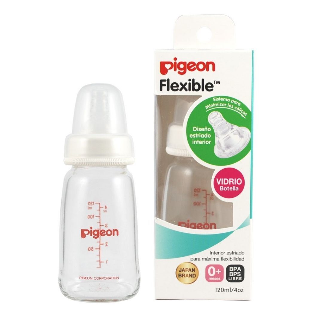 MAMADERA VIDRIO X 120 ML PIGEON