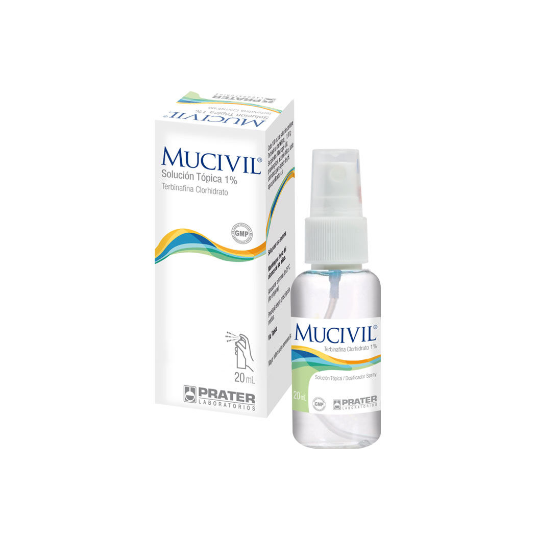Mucivil Solución Tópica en Spray 1% x 20 ml