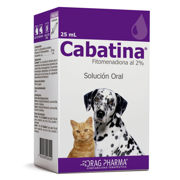 CABATINA SOL ORAL 2% X 25 ML