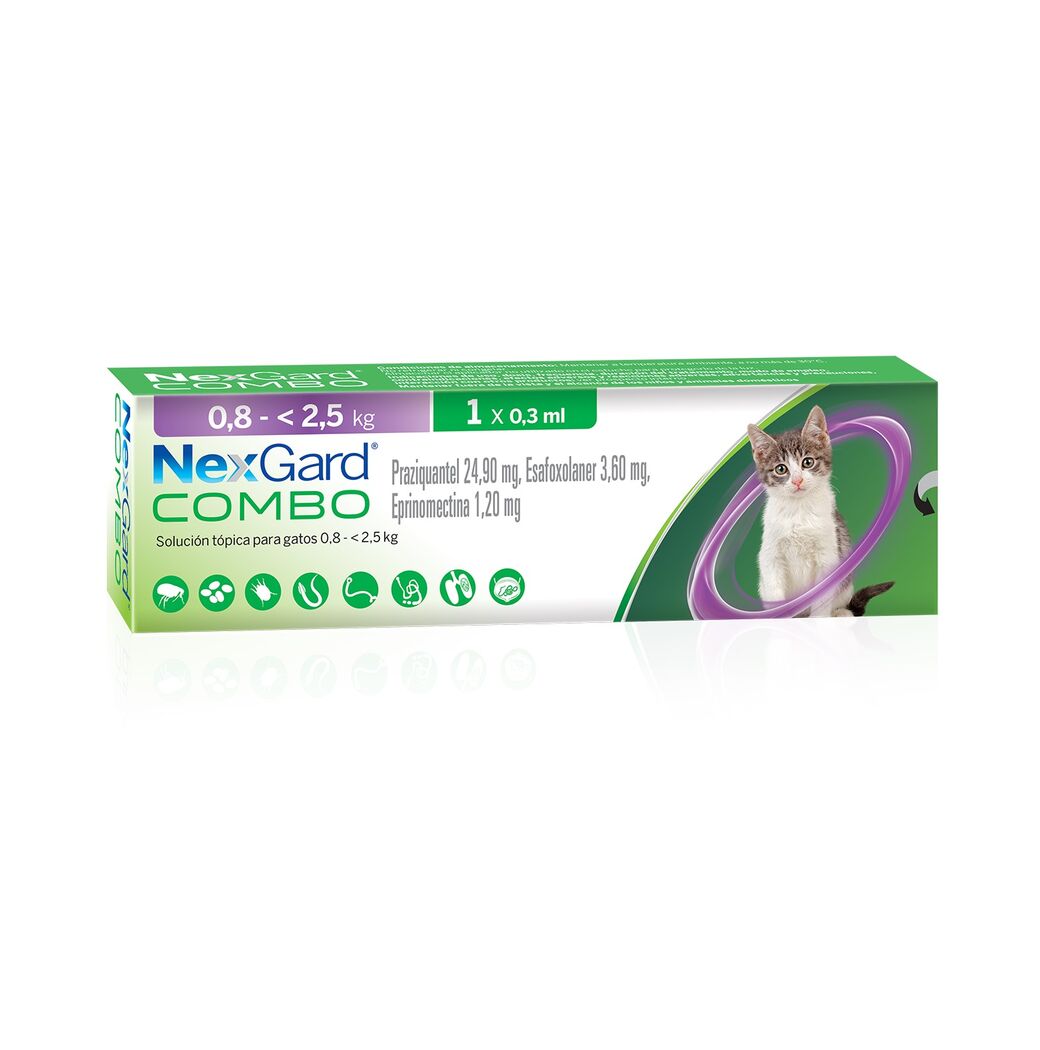 NEXGARD COMBO CAT SOL TOP  0,8-2,5 KG X 0,3 ML