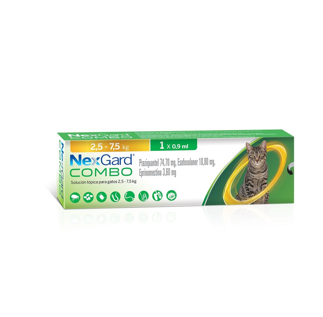 NEXGARD COMBO SOL TOP CAT 2,5-7,5 KG 0.9 ML