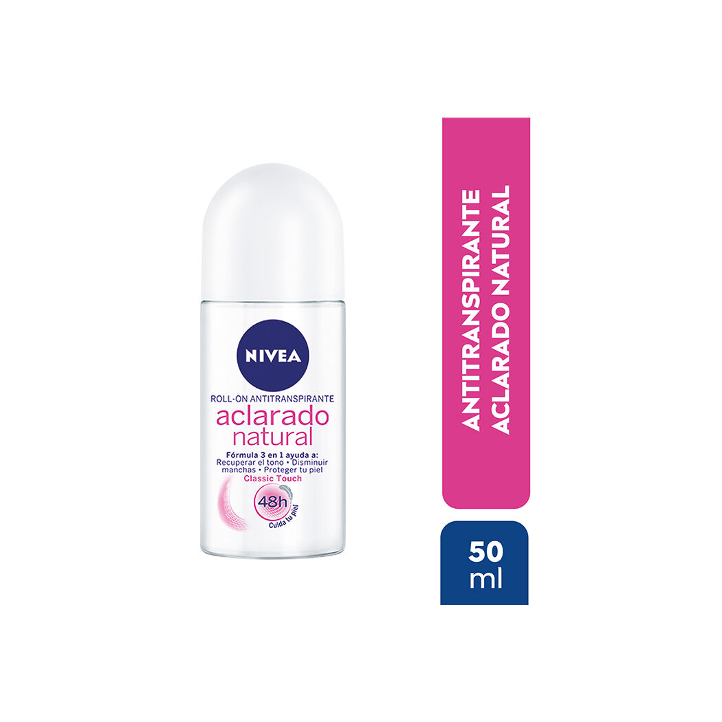 NIVEA DEO ROLLON ACLARADO NAT BEAUTY TOUCH X 50 ML