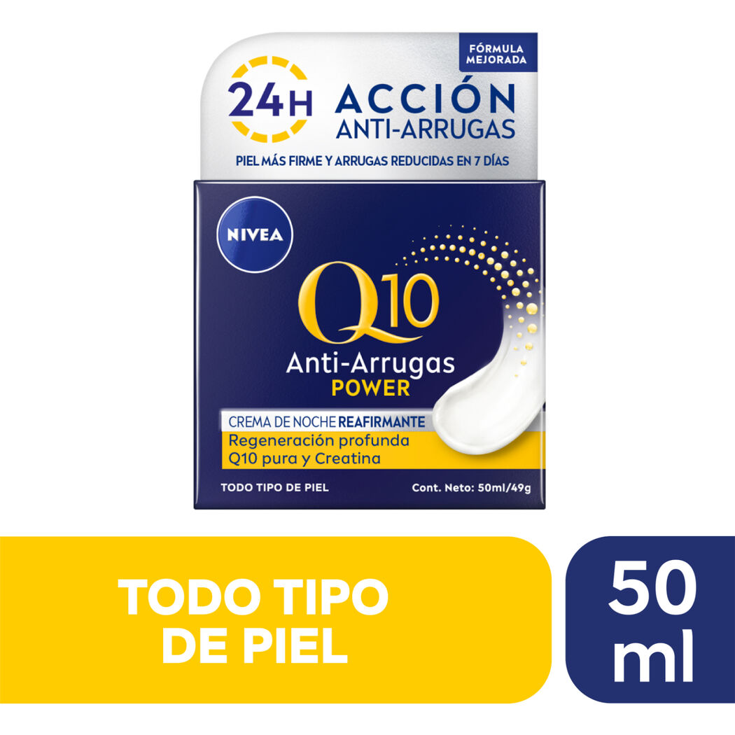 NIVEA FACE Q10 PLUS ANTIARRUGAS NOCHE CREMA X 50 ML