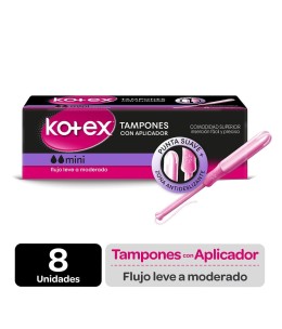 KOTEX TAMPON CON APLICADOR MINI X 8