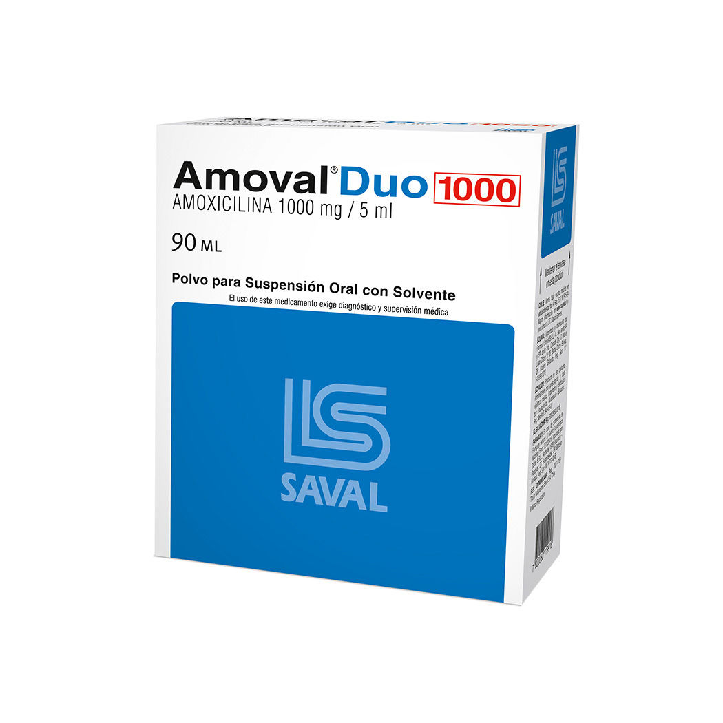 Amoval Duo Suspensión Oral 1000 mg x 90 ml