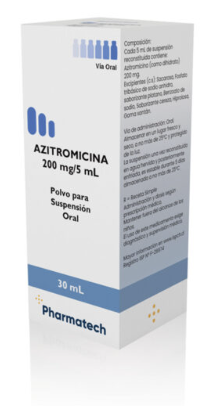 Azitromicina Suspensión Oral 200 mg x 30 ml