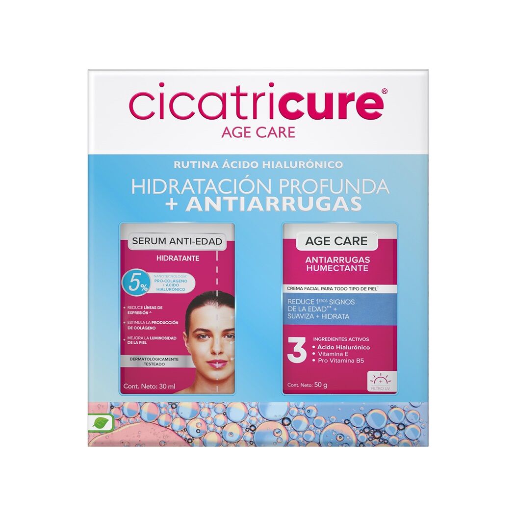 CICATRICURE SERUM HIDRATANTE X 30 ML + AGE CARE CREMA HUMECTANTE X 50 GR
